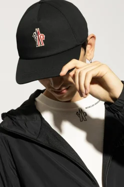 Moncler Grenoble CZARNY Czapka z daszkiem