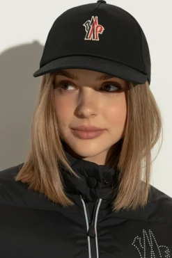 Moncler Grenoble CZARNY Czapka z daszkiem