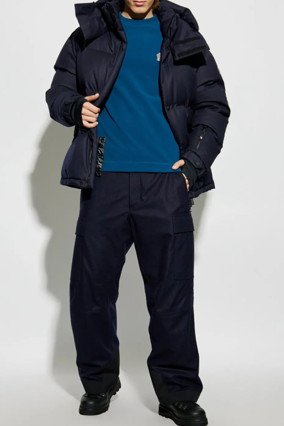 Moncler Grenoble GRANATOWY MONCLER GRENOBLE PERFORMANCE & STYLE