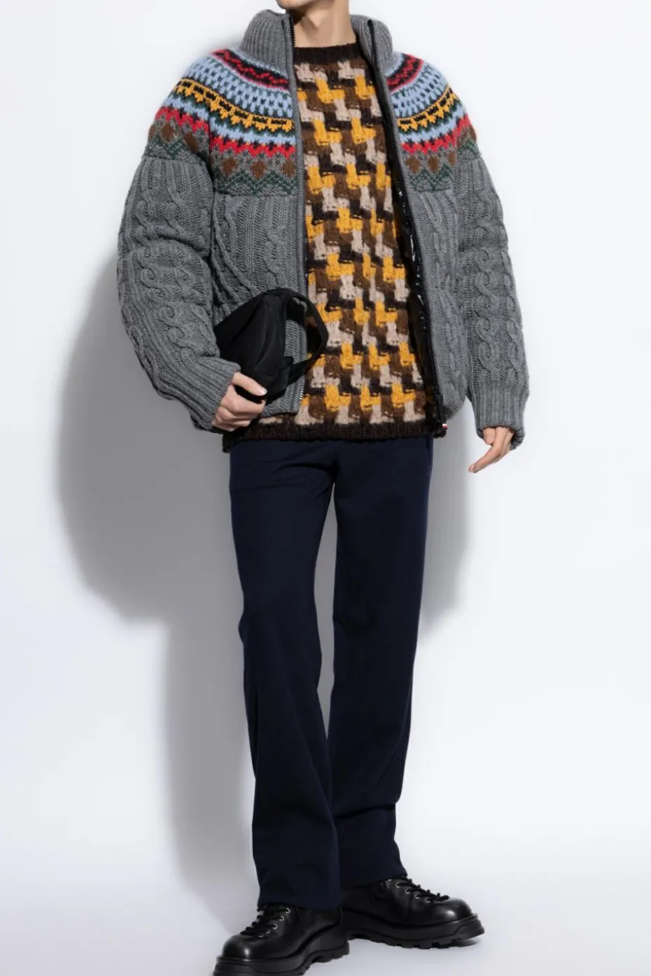 Moncler Grenoble SZARY MONCLER GRENOBLE APRES-SKI
