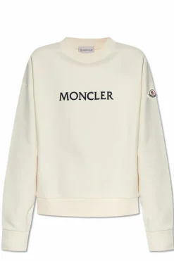 Moncler kremowy Bluza z logo