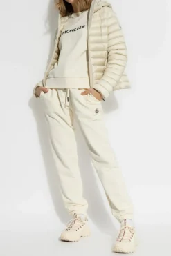 Moncler kremowy Bluza z logo