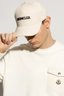 Moncler kremowy Czapka z daszkiem