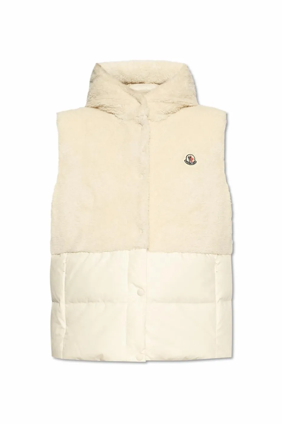 Moncler kremowy Kamizelka `Floy` z kapturem