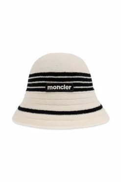 Moncler kremowy Kapelusz z logo