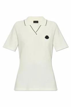 Moncler kremowy Polo z logo