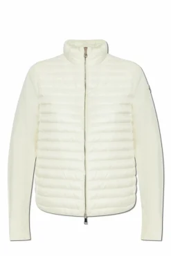 Moncler kremowy Puchowy kardigan