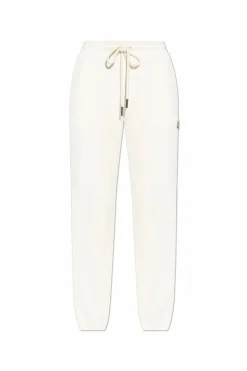 Moncler kremowy Spodnie dresowe z logo