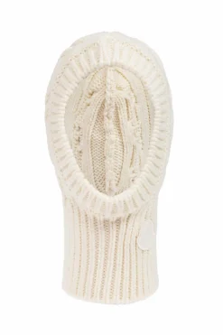Moncler kremowy Wełniany kaptur