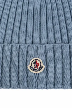 Moncler NIEBIESKI Wełniana czapka