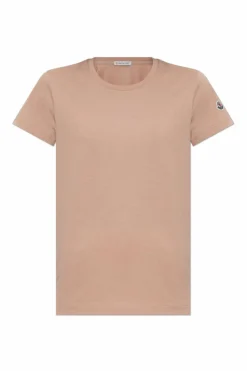 Moncler RÓŻOWY Bawełniany t-shirt
