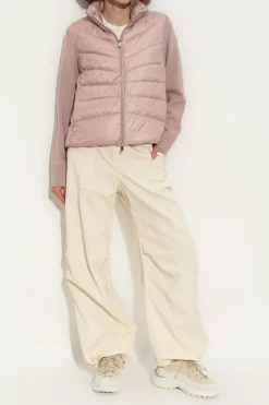 Moncler RÓŻOWY Kardigan z puchową wstawką
