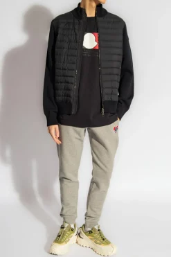 Moncler SZARY Bawełniane spodnie dresowe
