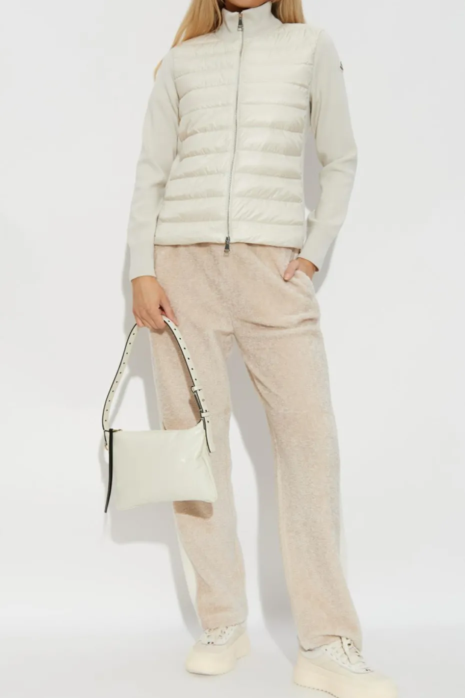 Moncler SZARY Kardigan ze stójką