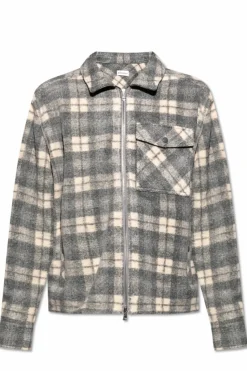 Moncler SZARY Koszula ze wzorem w kratę