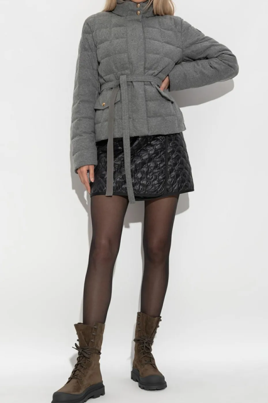 Moncler SZARY Kurtka puchowa `Bussettes`