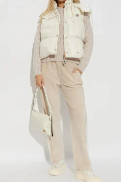 Moncler SZARY Sweter o dekoracyjnym splocie