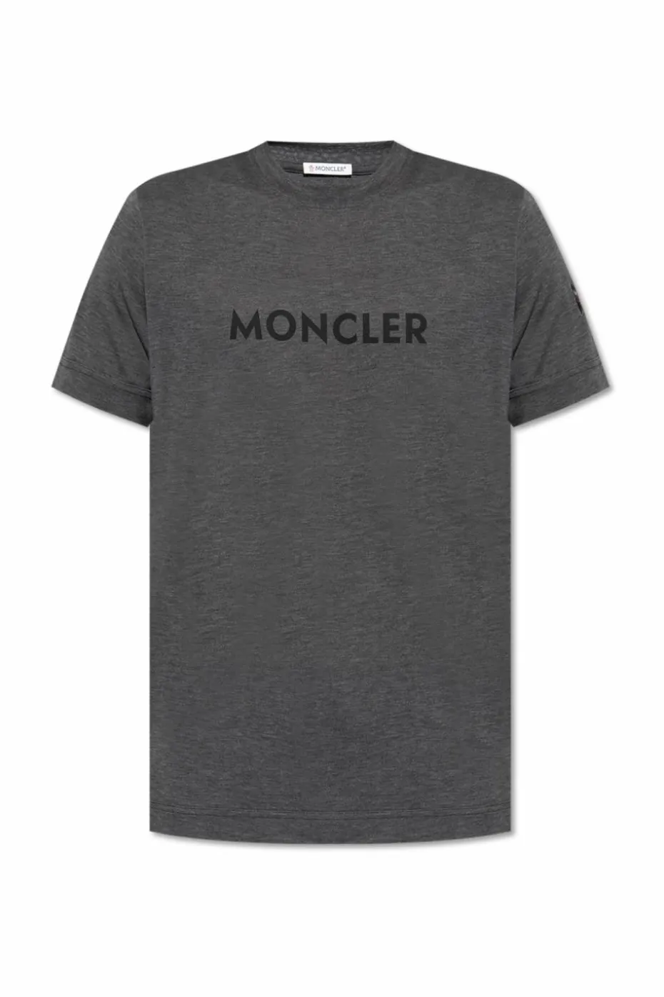 Moncler SZARY T-shirt z logo