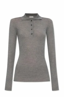 Moncler SZARY Wełniane polo