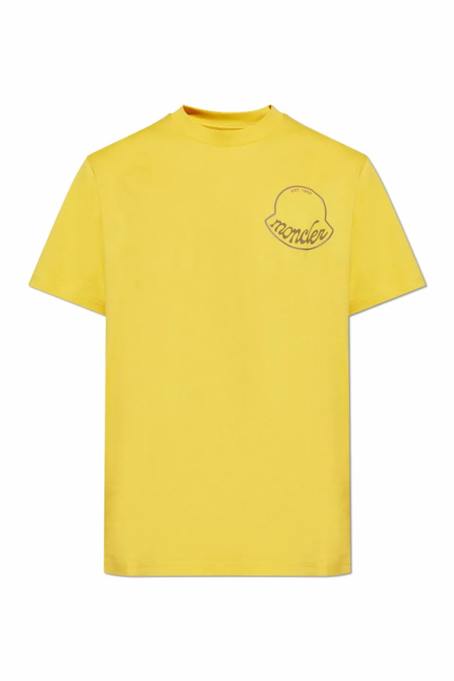 Moncler ŻÓŁTY T-shirt z logo
