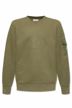 Moncler ZIELONY Bluza z logo