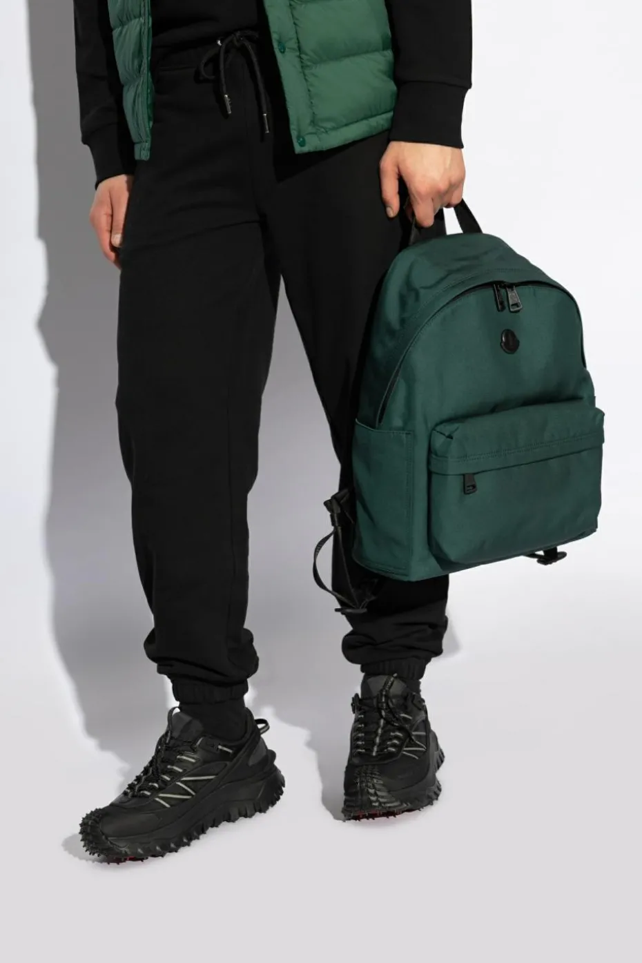 Moncler ZIELONY Plecak z logo
