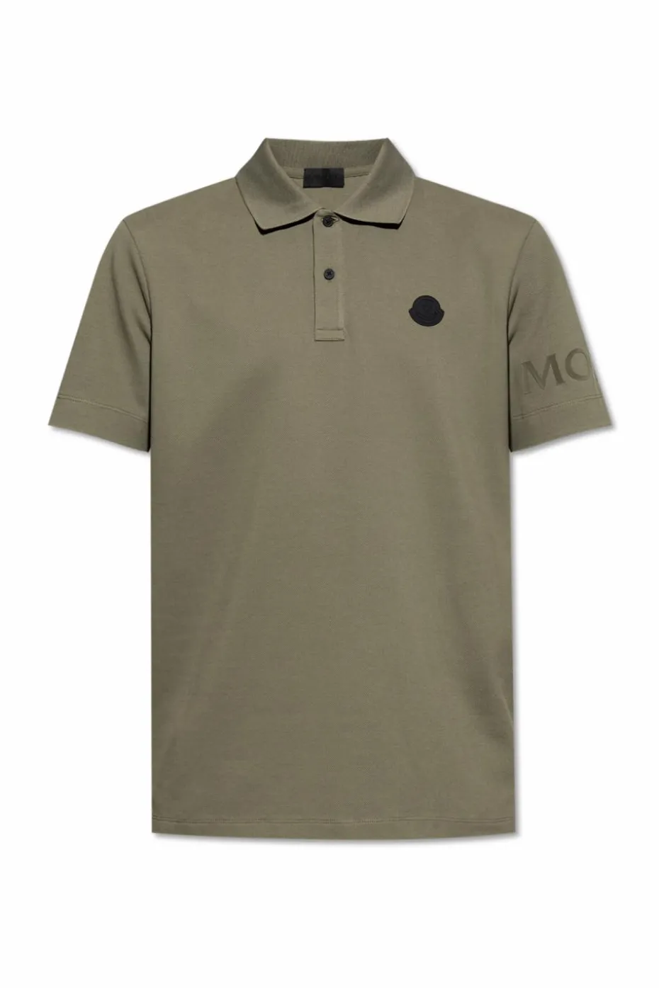 Moncler ZIELONY Polo z naszywką z logo