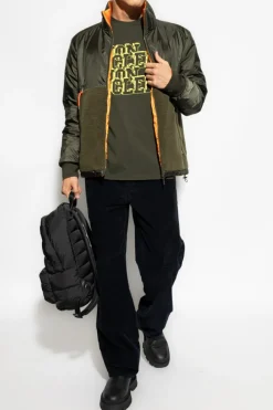 Moncler ZIELONY T-shirt z logo