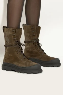 Moncler ZIELONY Zamszowe buty `Vera`