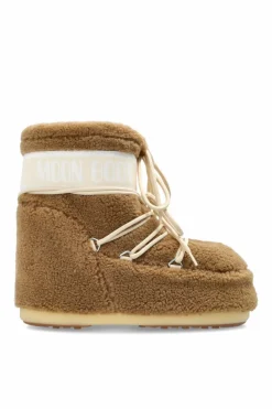 Moon Boot BRĄZOWY Śniegowce ‘Icon Low Fleece’