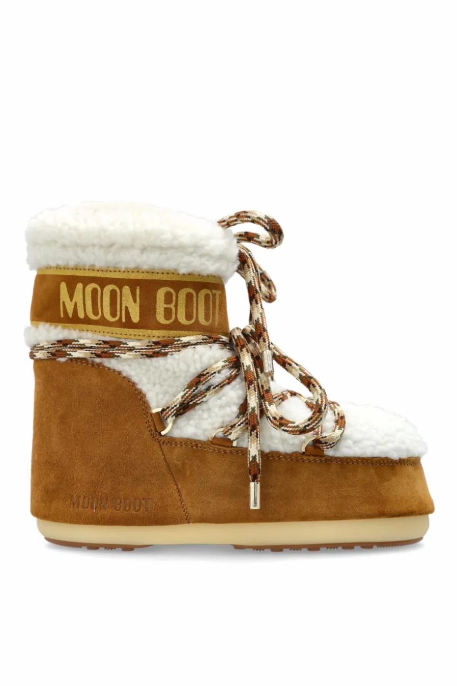 Moon Boot BRĄZOWY Śniegowce ‘Icon Low Shearling’
