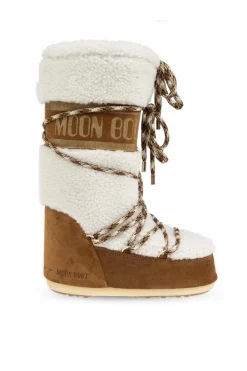 Moon Boot BRĄZOWY Śniegowce `Icon Shearling`