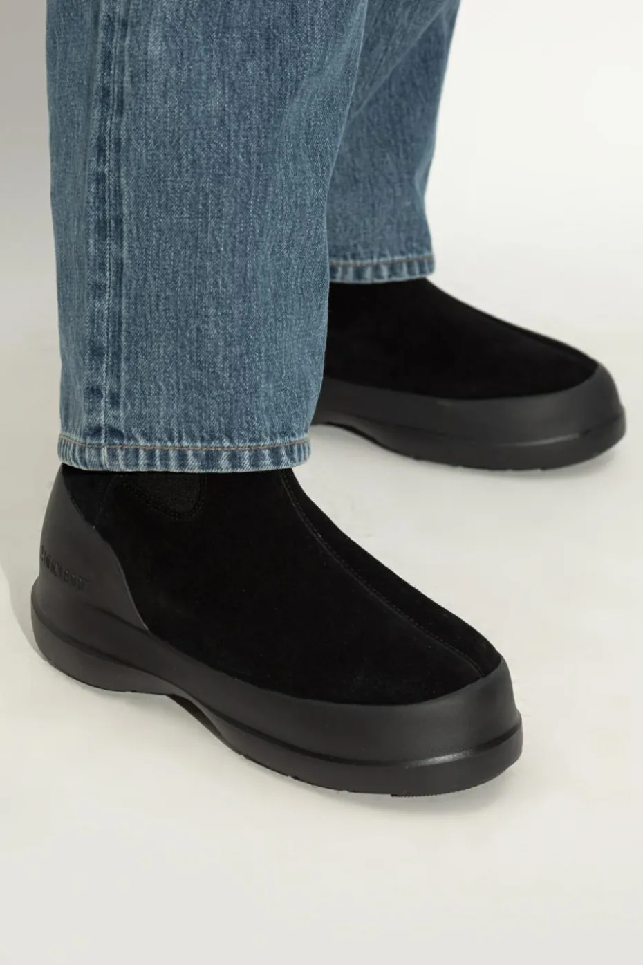 Moon Boot CZARNY Śniegowce `MB Luna Chelsea Suede`