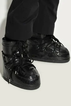Moon Boot CZARNY Śniegowce `Mb Icon Low Glitter`