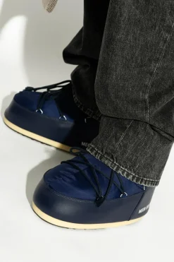 Moon Boot GRANATOWY Śniegowce `Icon Low Nylon`