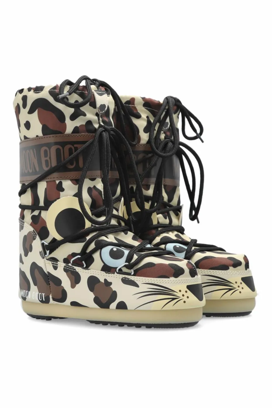 Moon Boot Kids beżowy Śniegowce ‘Icon Animal’