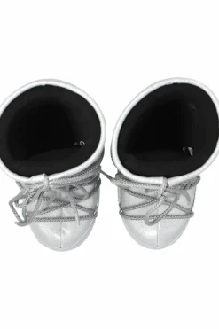 Moon Boot Kids SREBRNY Śniegowce `MB Icon Glitter`