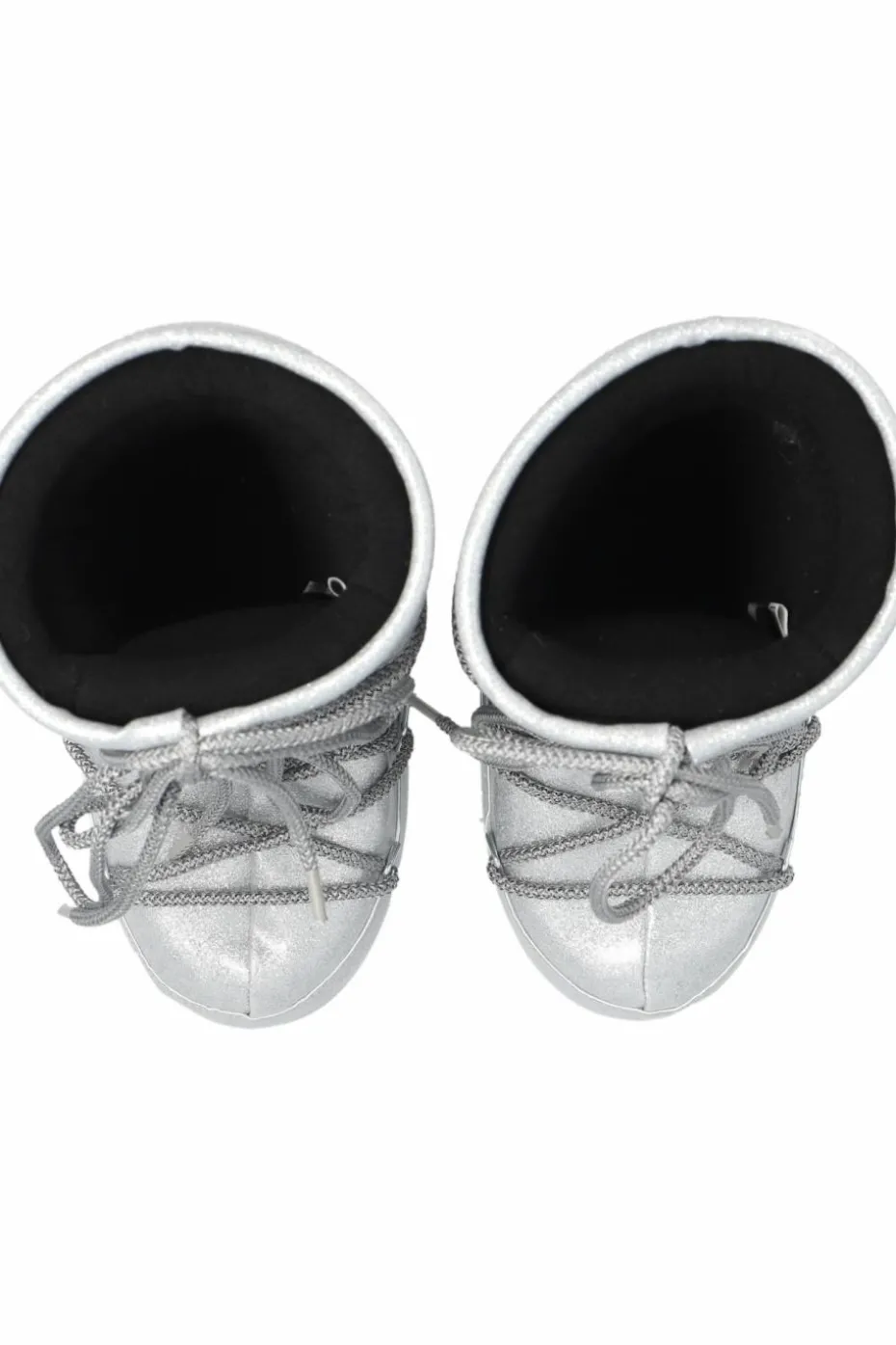 Moon Boot Kids SREBRNY Śniegowce `MB Icon Glitter`