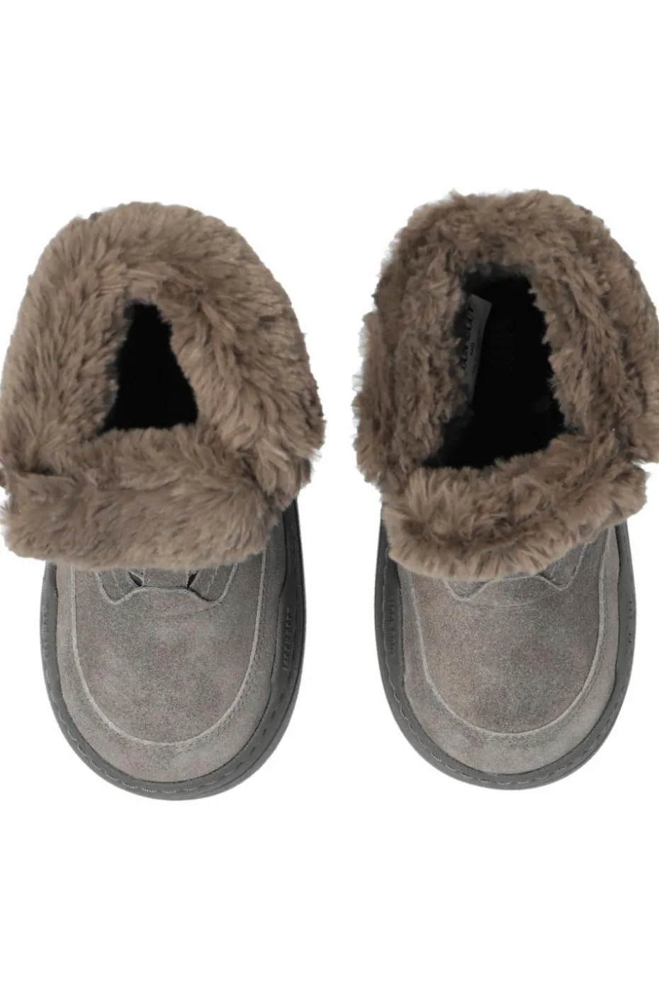 Moon Boot Kids SZARY Śniegowce `Jr Park Strap Boot Suede`