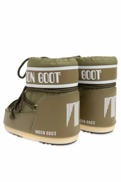 Moon Boot Kids ZIELONY Śniegowce `Icon Low Nylon`