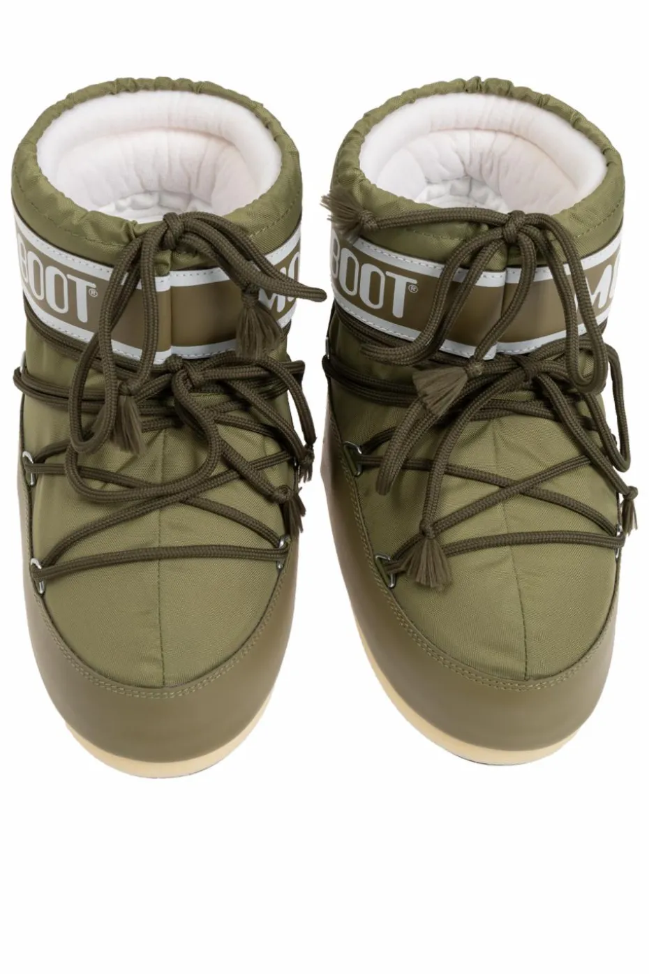 Moon Boot Kids ZIELONY Śniegowce `Icon Low Nylon`