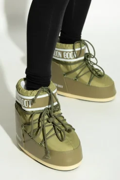 Moon Boot ZIELONY Śniegowce `Icon Low Nylon`