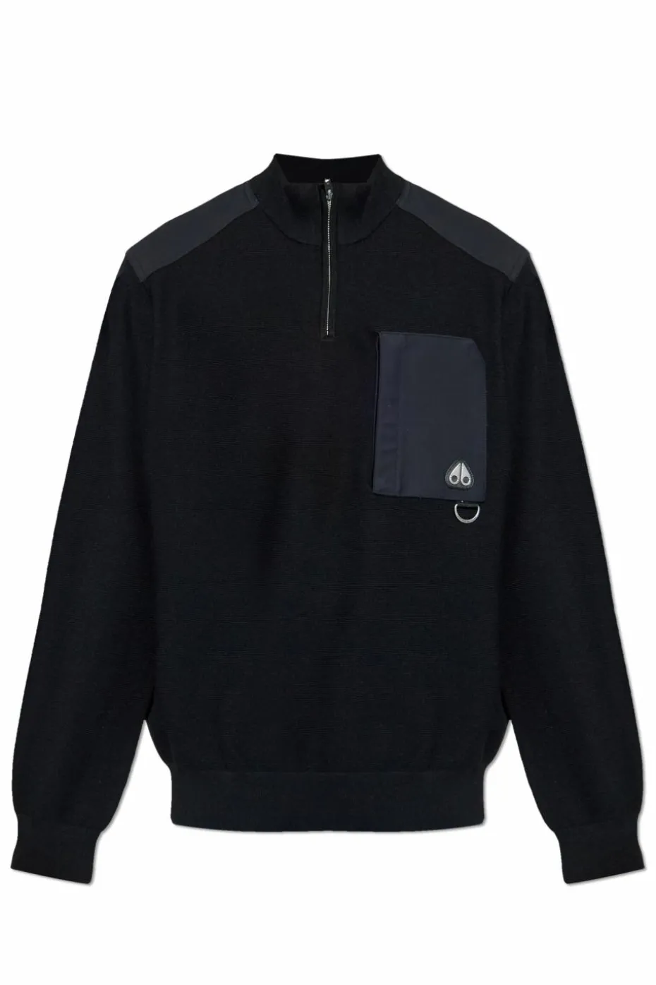Moose Knuckles CZARNY Sweter ‘Elowan’
