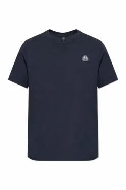 Moose Knuckles GRANATOWY T-shirt `Crescent`