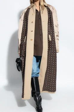 Moschino beżowy Dwustronny płaszcz