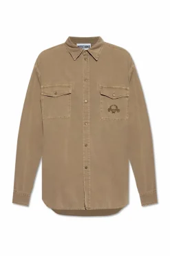 Moschino beżowy Koszula z logo