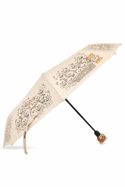 Moschino beżowy Parasol z logo