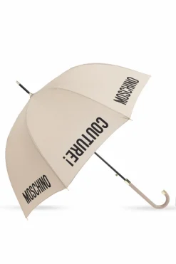 Moschino beżowy Parasol z logo