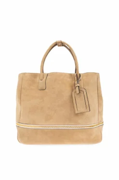 Moschino beżowy Skórzana torba typu `shopper`