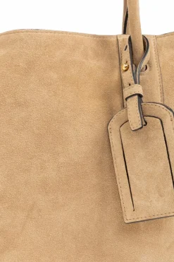 Moschino beżowy Skórzana torba typu `shopper`